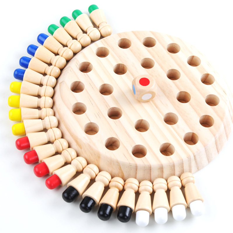 Board Game Oath - Drewniany Memory Match Stick szachy kolorowy