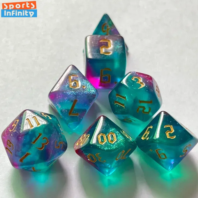 7-częściowy zestaw kości wielo – Board Game Font recenzja i cena