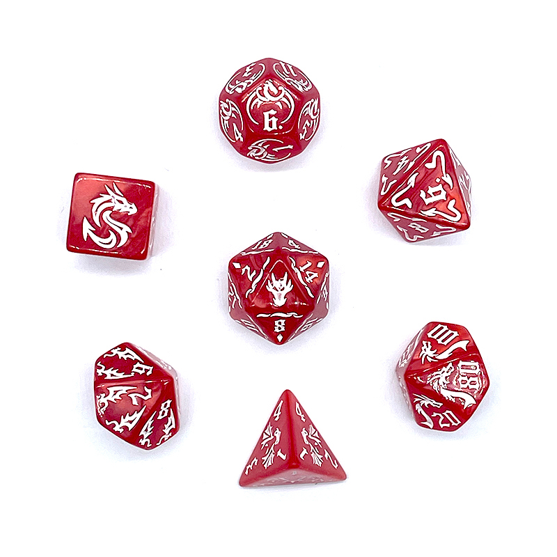 7 sztuk nowych kostek w kolorz – Board Game Font recenzja i cena