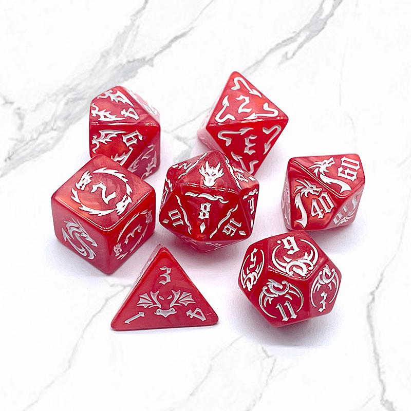 7 sztuk nowych kostek w kolorz – Board Game Font recenzja i cena