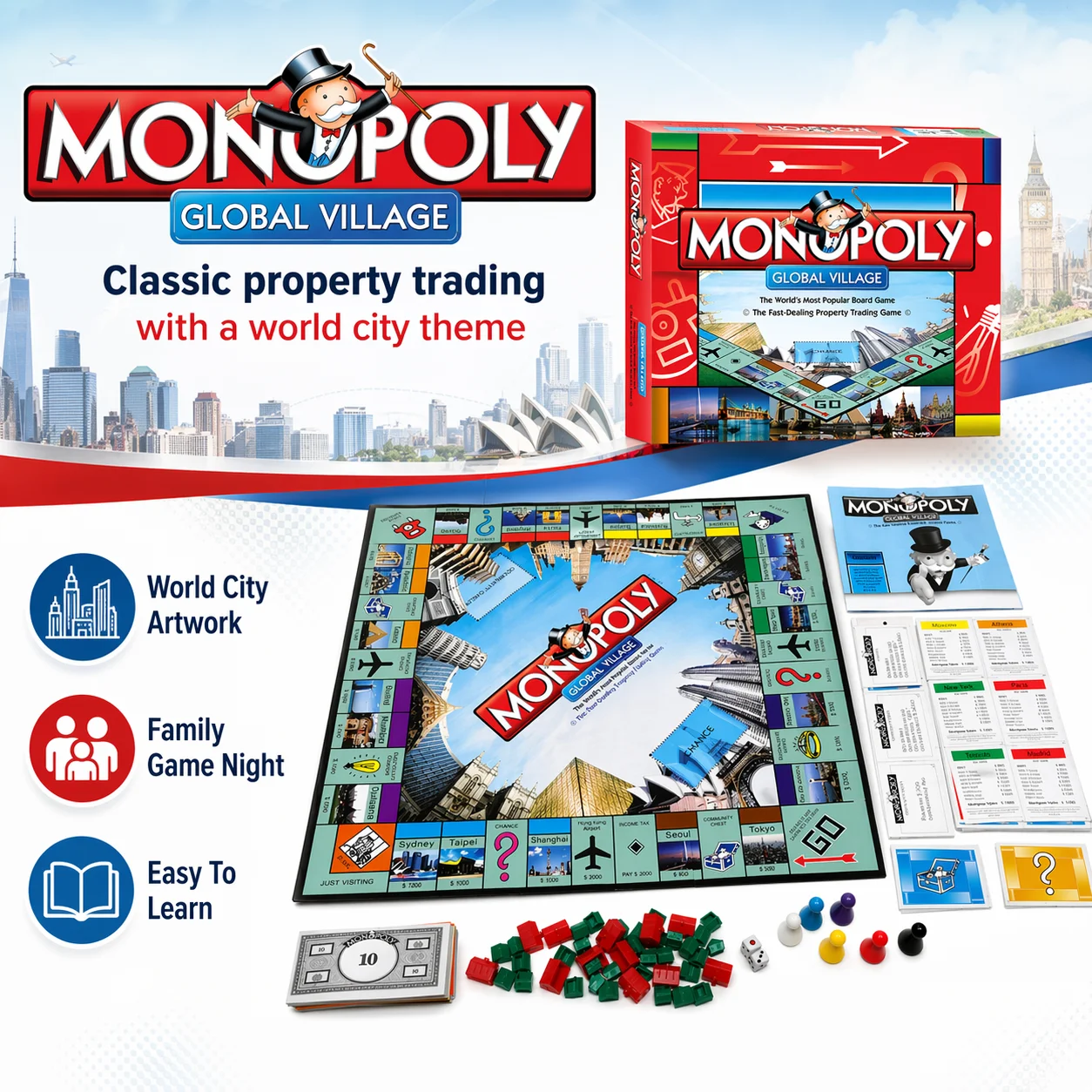 Premium MONOPOLY GLOBAL VILLAG – Hasbro Game Monopoly recenzja i cena